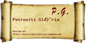 Petrovitz Glória névjegykártya